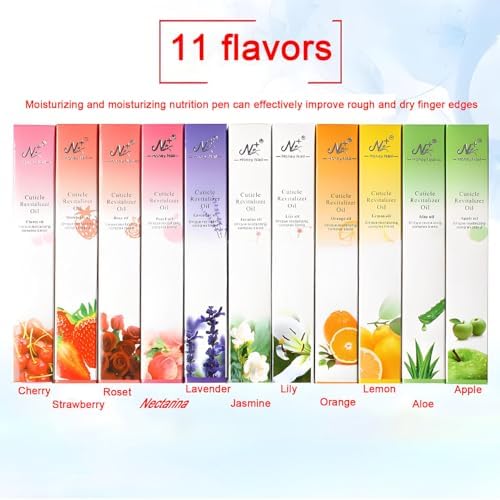 Moily 5 Pack Premium Cuticle Oil Pens Nail Care Kit For Women Moisturize Repair Brittle Nails Professional Manicure Tools Strawberry One Size - Image 2
