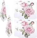 12x11 Inches Pack of 4 Classic Pink Rose Facial Towel Soft Washcloths Hand Wash Cloths Premium Bath Towels Set Travel Towels Quick Drying Reusable Machine Washable Use as Face and Body by Unknown