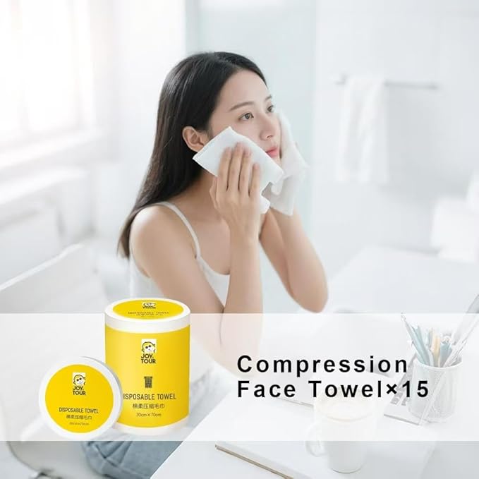 48pcs Disposable Travel Set: Bed Sheet*2 Duvet Cover*2 Pillow case*4 Bath Towels*4 Shower Caps*4 Plastic Bathtub Bag*5 Toilet Seat Covers*4 Compression face Towel*15 Toothbrushes*4 Slippers*4