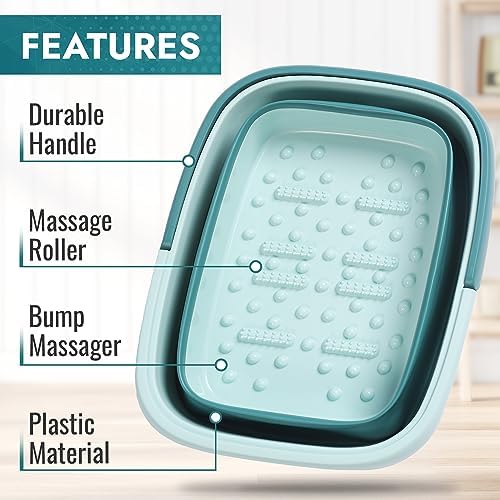 Collapsible Foot Soaking Tub Foldable Foot Bath Soak Tub Basin for Home Spa - Image 3
