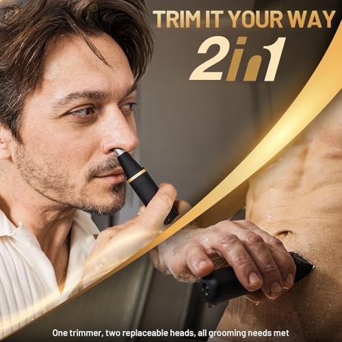 Risina Body Trimmer for Men, 2-in-1 Groin & Body Hair Trimmer, IPX7 Waterproof Electric Razor, Ball & Pubic Hair Trimmer for Private Areas, Ceramic Blade Body Shaver, Rechargeable Grooming Kit - Image 6