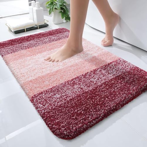 OLANLY Small Bathroom Rugs 24x16, Extra Soft Absorbent Microfiber Bath Rugs by OLANLY