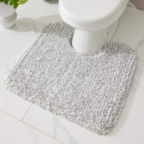 ILANGO Toilet Rugs U Shaped 22" × 24",Soft Absorbent Microfiber Bath Rugs by ILANGO