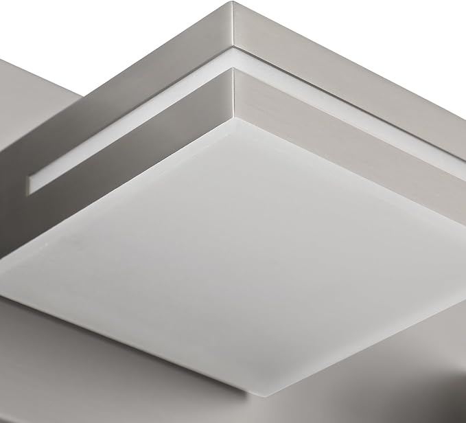 SineRise LED Modern Bathroom Vanity Light Fixtures (3-Light, 24-Inch), Brushed Nickel Modern Acrylic Bathroom Wall Lighting Fixtures Over Mirror (Cool White 6000K)