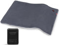 Portable Heating Pad with 5000mAh Battery Powered, 1.7LB Weighted Heat Pad Rechargeable for 1-3H Warmth Outdoor Travel, 3 Heat Settings, 12" x 16", Gray