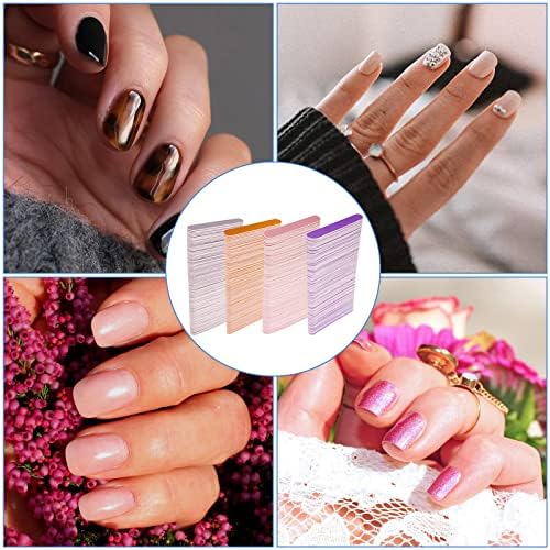 Mini Nail Files Bulk (400 Pcs), Double Sided Emery Board Nail File for Nature Nails, Manicure Tool Set Disposable Colorful Nail File for Home Salon Use Travel Size Men Women Kids Wood Board - Image 7