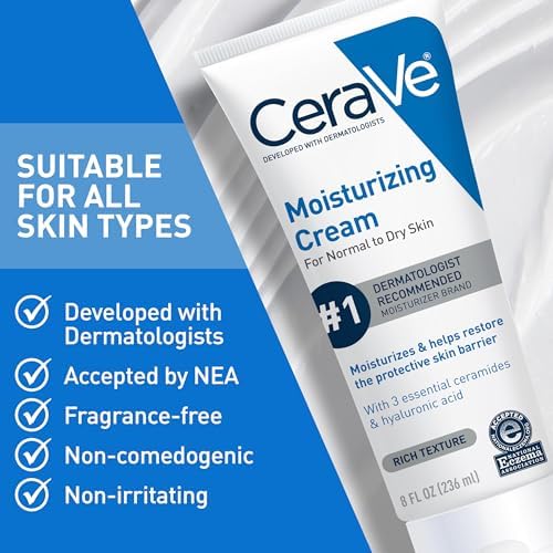 CeraVe Moisturizing Cream, Face & Body Moisturizer for Dry Skin, 19oz - Image 6