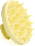 Meartchy Silicone Scalp Massager, Scalp Scrubber for Hair Growth with Soft Bristles, Scalp Exfoliator Brush Dandruff Removal Shampoo Brush for Wet Dry Scalp Care (Light Yellow)