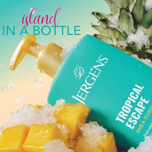 Jergens Shea Fusion Tropical Escape Body Lotion, Shea Butter, 14 fl oz - Image 3
