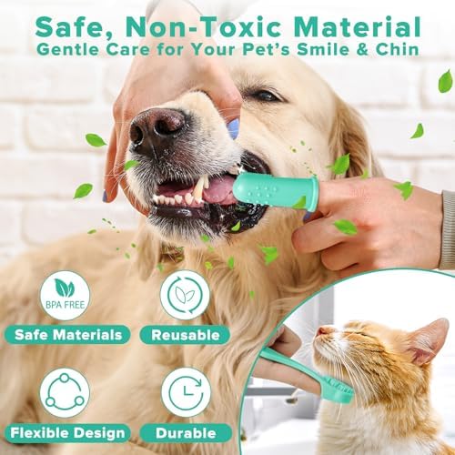 Augwind 6PCS Grooming & Bath Supplies for Dogs, Cats | Dog Washing Gloves | Dog Bath Brush | Dog Shower Brush | Pet Grooming Gloves | Dog Grooming kit | Pet Supplies for Showerhead & Sprayer (Green) - Image 6