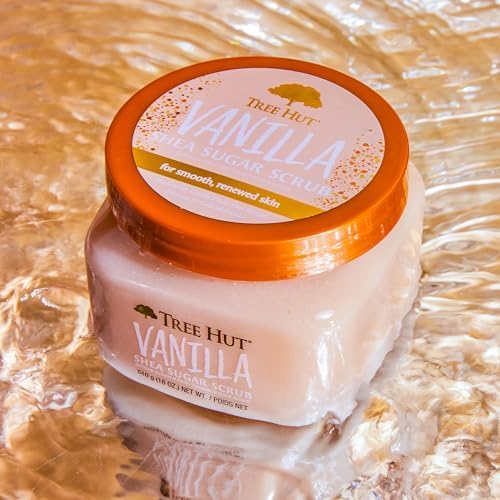 Tree Hut Vanilla Body Scrub, Exfoliating & Hydrating Sugar Scrub with Shea Butter&Essential Oils, Smooth Skin, Body Exfoliator For All Skin Types, Self Care Gifts for Women,Vegan,18 Oz (Pack of 12) - Image 4