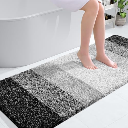 OLANLY Bathroom Runner Rug 59x24, Extra Soft Absorbent Microfiber Bath Rugs by OLANLY