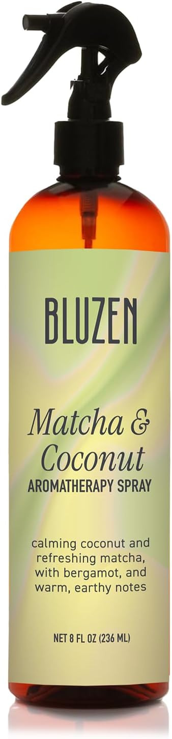 Matcha and Coconut Room and Air Freshener Spray, Non-Aerosol Spray Bottle Infused with Essential Oils, 8 fl. oz