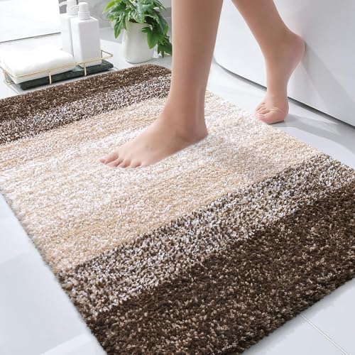 OLANLY Bathroom Rugs Mat 34x21, Extra Soft Absorbent Microfiber Bath Rugs by OLANLY
