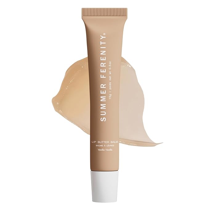 Summer Lip Butter Balm - Conditioning Lip Mask,Ultra-Hydrating,Instant Moisture, Shine,Hydration - Sheer-Tinted,Soothing Lip Care - Vanilla (0.5 Oz)
