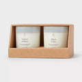 Threshold Vetiver and Moss and Black Cedar Scented Milky Glass Jar Candle, 4.5 oz, Set of 2