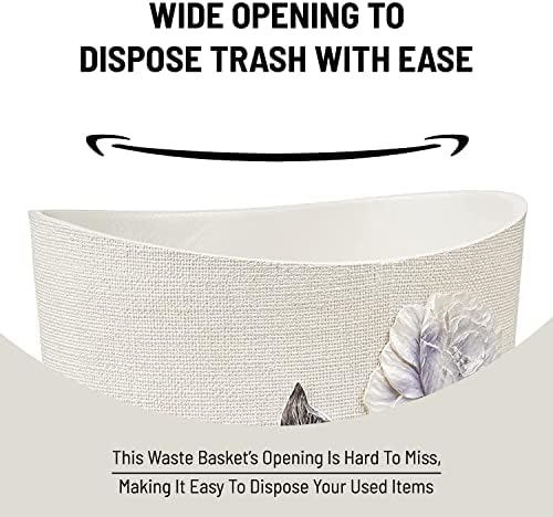 Zahari Home 2pc Michelle Bathroom Set Waste Basket & Tissue Cover Modern Classic Decor Stylish Unique Design Beautiful Floral Bathroom Accessories Set - Image 5