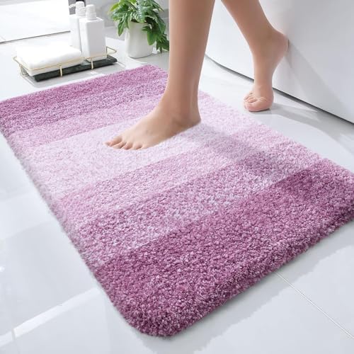 OLANLY Small Bathroom Rugs 24x16, Extra Soft Absorbent Microfiber Bath Rugs by OLANLY