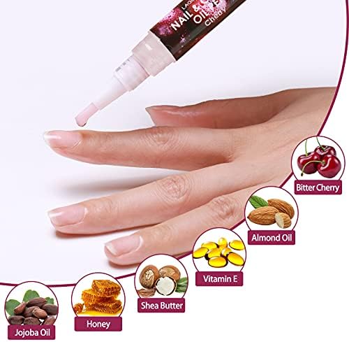Lagunamoon Cherry Cuticle Oil Pen for Nail Care, 5ml Nail Oil Pen with Natural Ingredients to Moisturize and Nourish Dry Nails and Cuticles, Cuticle Oil to Prevent Nail Cracking and Hangnails - Image 3