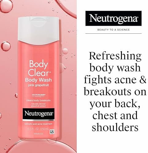 Neutrogena Body Clear Pink Grapefruit Acne Body Wash, 3 x 8.5 fl oz - Image 3