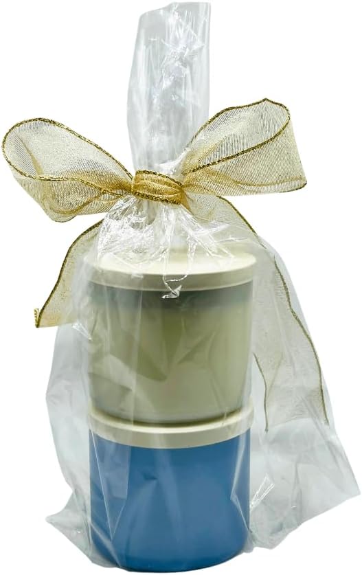Bath & Body Works Milk BAR Collection Holiday Dessert Scents 3-Wick Scented Candle 2pc Gift Set w/ 40-inch Gold Metallic Ribbon Bow -14.5 oz (Cinnamon Sugar Pretzel Cookie & Cereal Milk Soft Serve)