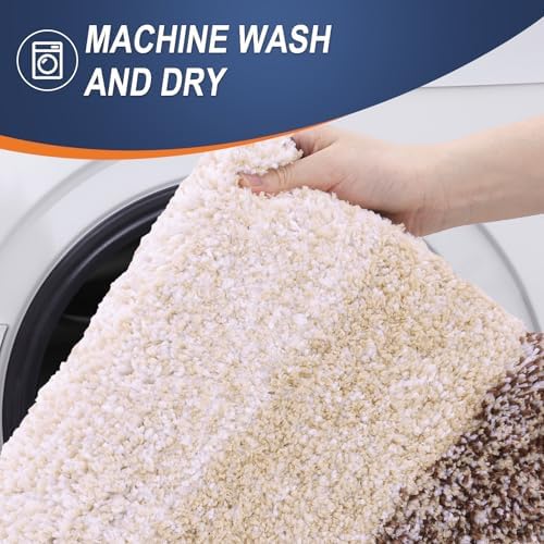 OLANLY Bathroom Runner Rug 59x17, Extra Soft Absorbent Microfiber Bath Rugs - Image 5