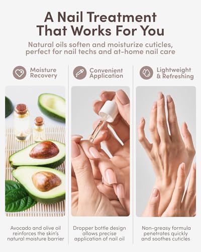 ella+mila Cuticle Oil for Nails - Olive & Avocado, Vegan, 2.3 fl oz - Image 4