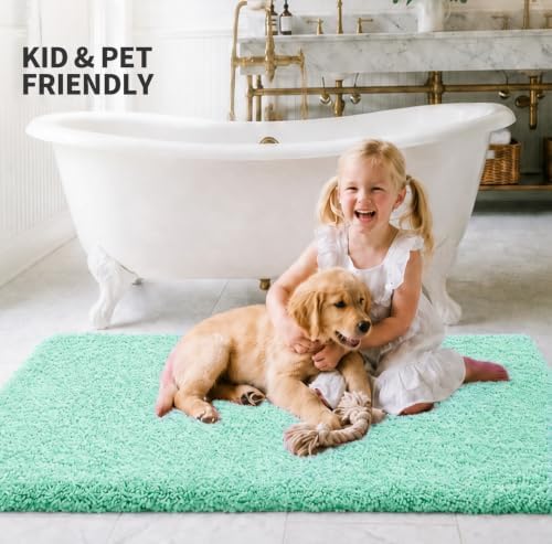 ILANGO Bathroom Rugs 24" × 17", Extra Soft Absorbent Microfiber Bath Rugs - Image 2