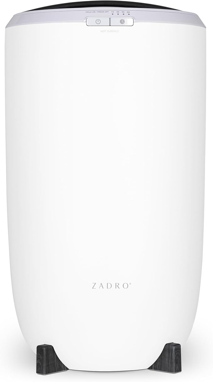 ZADRO Heated Towel Warmers for Bathroom - Large Towel Warmer Stainless Steel Bucket, White/Black, Auto Shut Off, 20L Fits Up to Two 40"X70" Oversized Towels