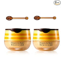 2PCS Lip Balm Honey Pot,Propolis Moisturizing Honey Lip Mask Lip Balm,Hydrating & Prevention Dry and Cracked Lip Scrubs Exfoliator