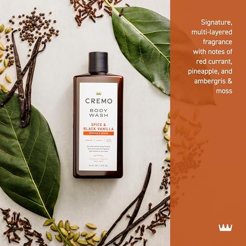 Cremo Body Wash for Men, Rich-Lathering Spice & Black Vanilla, 16 Fl Oz (Pack of 12) - Image 2