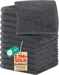 Utopia Towels 12 Pack Washcloths, 12x12 in, 100% Cotton, Grey by UTOPIATOWELS