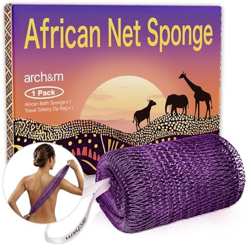 ARCH&M African Net Sponge Authentic Exfoliating Shower Bath Loofah by ARCHM