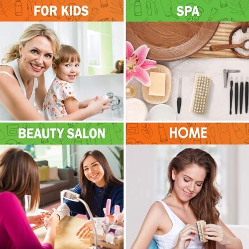 Konex Non-Slip Wooden Two-sided Hand and Nail Brush. Fingernail Brush for Nail Cleaning and Scrubbing. Heavy duty Stiff Nail Brush for Travel. Mechanic hand scrub brush with molded grip. - Image 6