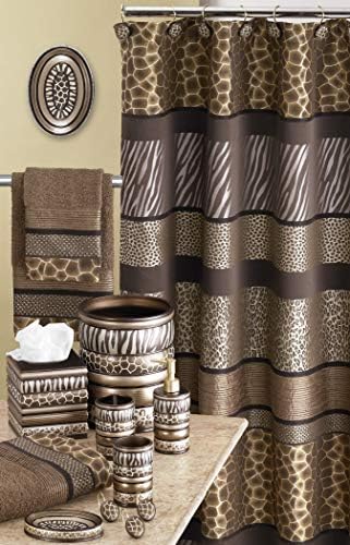 Zahari Home Safari Stripes Animal Bathroom Rug Classic Luxury Leopard Cheetah Zebra Bath Rug Contemporary Decor Beautiful Shower Mat Unique Design Stylish Bathroom Rug Bath Shower Tub Decor - Image 5