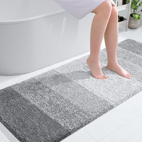 OLANLY Bathroom Runner Rug 59x24, Extra Soft Absorbent Microfiber Bath Rugs by OLANLY