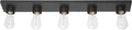 Globe Electric 5-Light Vanity Light, Matte Black, Modern Glam, Bathroom Fixture, Horizontal Vertical Mount, 52088