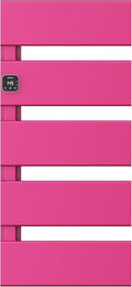 Electric Towel Warmer, Heated Towel Rack with Thermo Control and Timer, Fast Heating Towel Rail for Bathroom with Memroy Function, Work with Smart Plug, Left-Wiring, 5 Panel, Pink