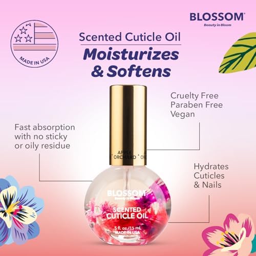 Blossom Cuticle Oil for Nails, Infused with Real Flowers, Apple, 0.5 fl. oz - Image 6