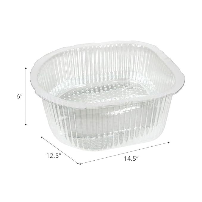 ForPro Professional Collection Universal Pedi Bath Liners - 50% THICKER - Fit Footsie Bath, Disposable Pedicure Foot Tub Liners for Foot Spa Basins & Foot Bath Soaks, Clear, 100-Count