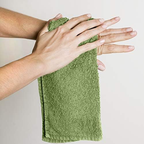 Utopia Towels 60 Pack Washcloths, 12x12 in, 100% Cotton, Sage Green - Image 2