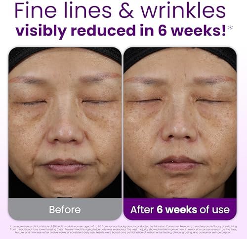 Clean Skin Club Healthy Aging Clean Towels® XL, Smooths, Treated for Extra Softness, Disposable Face Towels, Anti Aging Makeup Remover Dry Wipe, 2 Packs, 100 Ct Total - Image 2