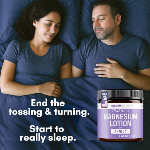 Magnum Solace Nighttime Magnesium Lotion with Arnica – Highly Concentrated Magnesium for Muscles & Joints – Apply to Legs or Feet Before Bed – Skin-Friendly (Pack of 3) - Image 6