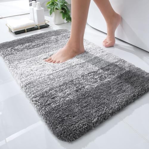 OLANLY Small Bathroom Rugs 24x16, Extra Soft Absorbent Microfiber Bath Rugs by OLANLY