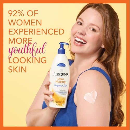 Jergens Ultra Healing Dry Skin Lotion, Hand and Body Moisturizer for Quick Absorption into Extra Dry Skin with Hydralucence Blend, Vitamins C, E and B5, White, 21 Fl Oz (Pack of 4) - Image 4