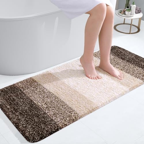 OLANLY Bathroom Runner Rug 47x20, Extra Soft Absorbent Microfiber Bath Rugs by OLANLY