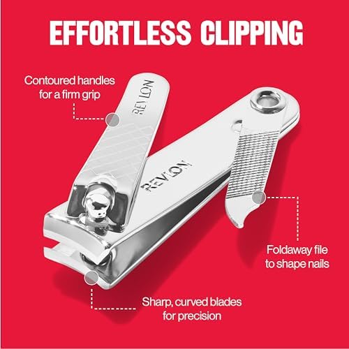 Revlon Nail Clipper with File, Silver, 1 Count - Image 5
