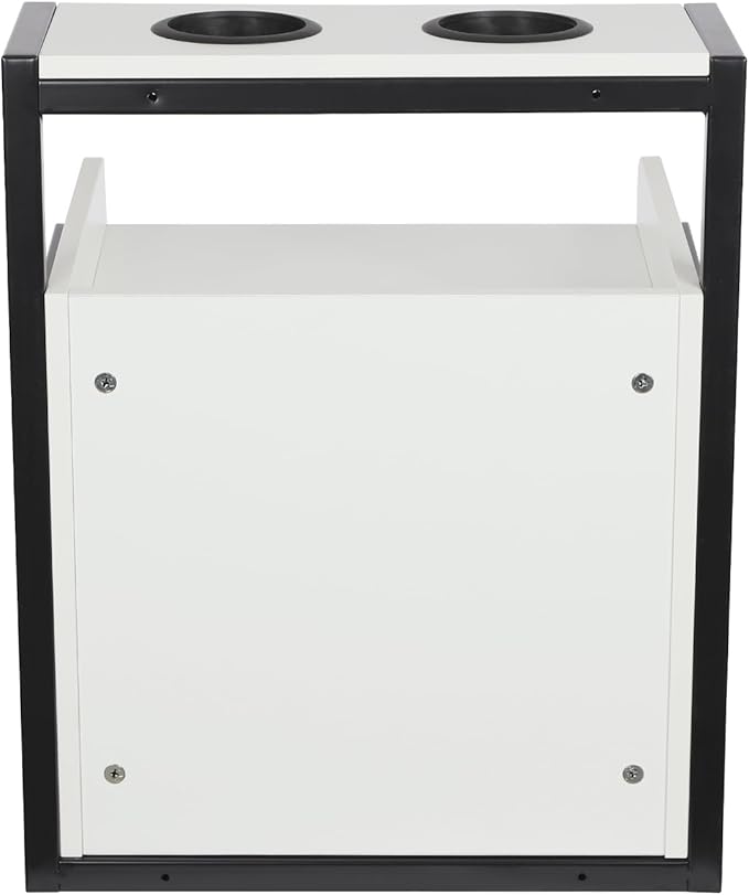 Suspended Salon Wall Cabinet with 2 Drawers & Hair Dryer Holder, Storage Cabinet for Hair Salon, Wall Mounted Styling Station, 15.75'' Wide Storage for Hair Salons, Spas, Home Use (White)