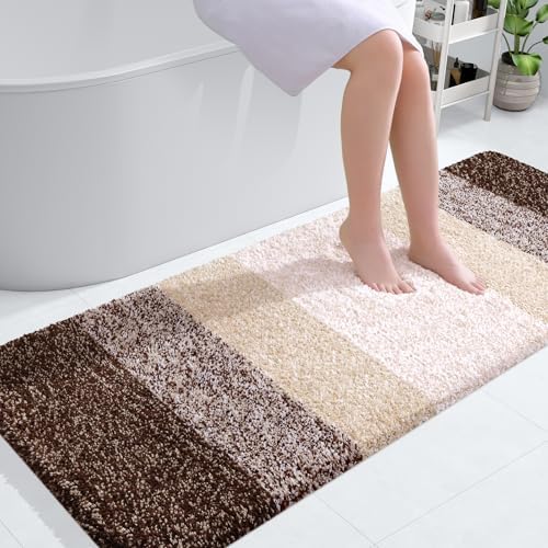 OLANLY Bathroom Runner Rug 54x24, Extra Soft Absorbent Microfiber Bath Rugs by OLANLY