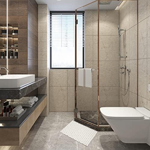 Bath Mat Bathroom Rugs Floor Wood Shower Bathtub Waterproof Non Slip Grey Accessories 16x24 Inch Easy to Clean, 3 pcs - Image 3